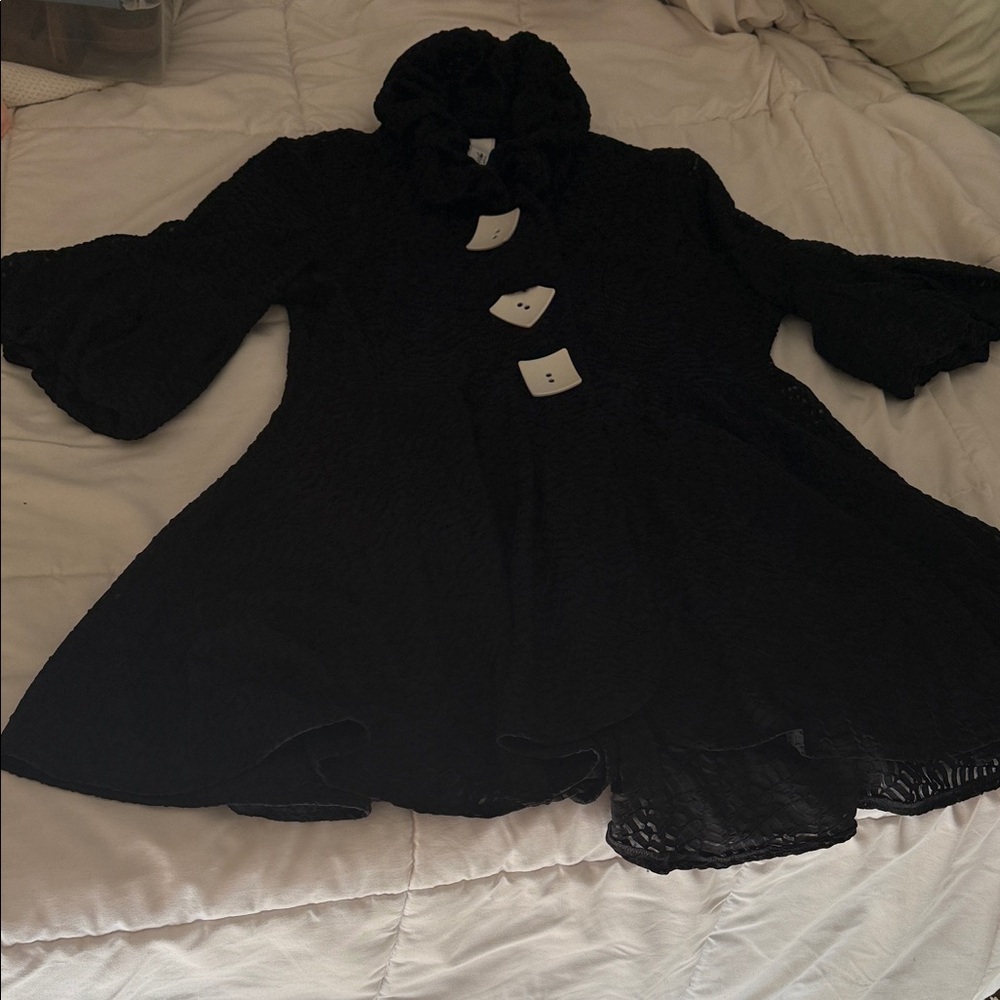 Elegant Black Pea Coat for Women